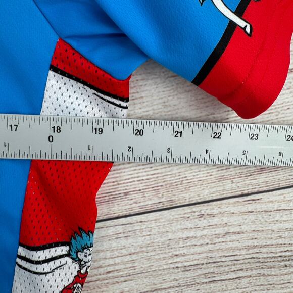 Retro PDX The Cat in the Hat Dr. Seuss Cycling Jersey Adult Large Blue Red - Picture 8 of 9